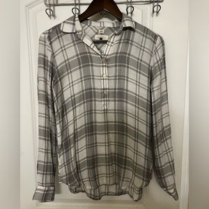 LOFT Plaid Button Shirt